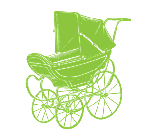 Vintage Pram Sticker