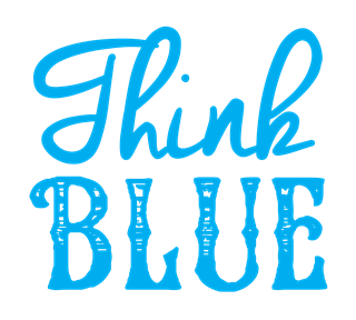 Think Blue Sticker