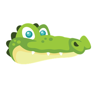 Cartoon Alligator Sticker