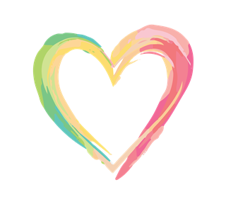Colorful Rainbow Heart Sticker
