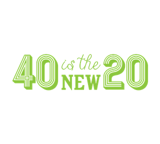 40 is the new 20 Sticker