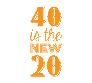 40 is the new 20 - Stacked Sticker