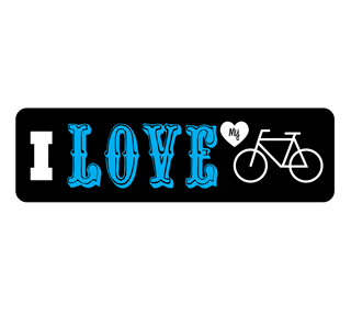 I Heart Love My Bike  Sticker