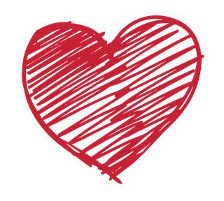 Heart Scribble 1 Sticker