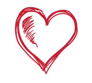 Heart Scribble Sticker