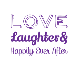 Purple Love Laughter Happily Ever After Sticker