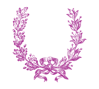 Vintage Bow Wreath Sticker