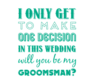 One Decision - Groomsman Sticker