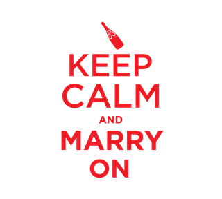 Keep Calm And Marry On Sticker