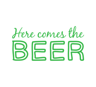 Here Comes The Beer Sticker