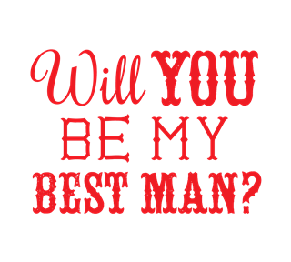 Will You Be My Bestman Sticker