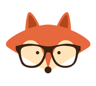 Hipster Fox Sticker