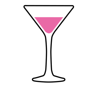 Martini Glass Sticker