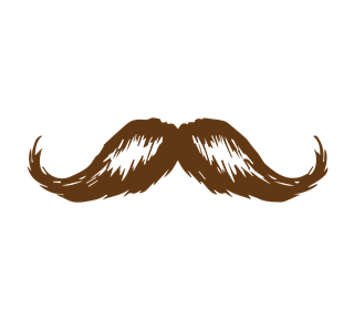 Shaggy Moustache Sticker