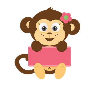 Girl Monkey Sticker