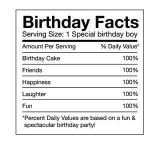 Birthday Facts - Boy Sticker