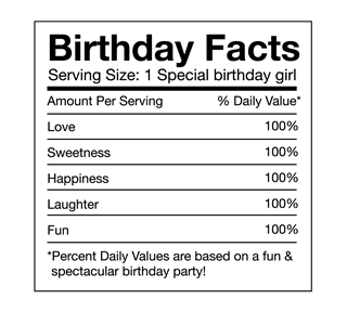 Birthday Facts - Girl Sticker