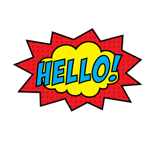 Hello Comic Blast Sticker