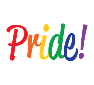 Pride Rainbow Script Sticker