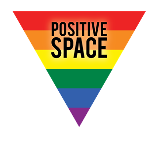 Positive Space Rainbow Triangle Sticker