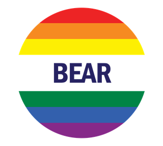 Rainbow Bear Circle Sticker