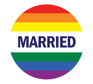 Rainbow Married Pride Sticker