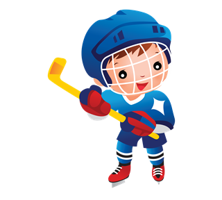 Hockey Player Boy Sticker