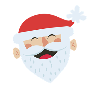 Holiday Christmas Santa Sticker