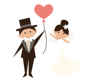 Wedding Couple Sticker