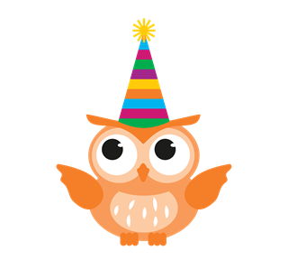 Birthday Owl Sticker