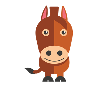 Brown Horse Sticker