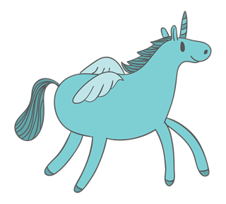 Unicorn Doodle Sticker