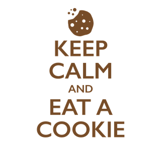 Keep Calm Eat Cookie Funny Sticker