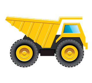 Yellow Dump Truck Sticker