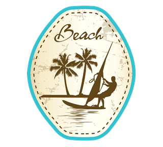 Vintage Beach Surfer Sticker
