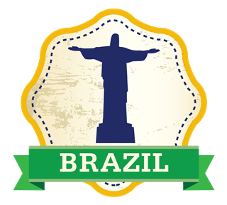 Brazil Jesus Cross Sticker