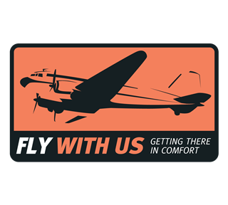 Fly With Us Sticker