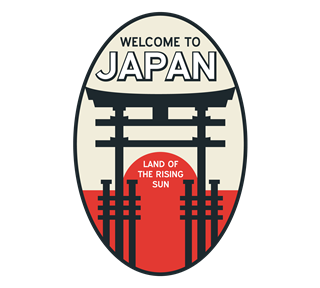 Japan Welcome Rising Sun Sticker