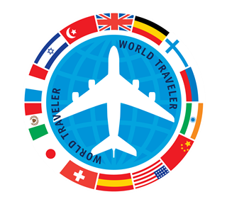 World Traveler Sticker