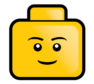 Delux Brick Man Face Sticker
