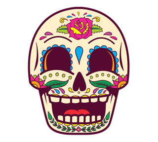 Happy Sugar Skull Sticker