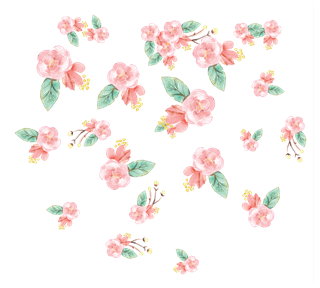 Scattered Flower Pattern Sticker