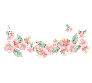 Floral Pink Banner Sticker