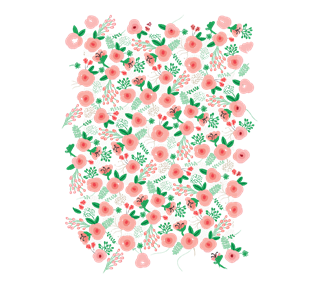 Floral Pattern Background Sticker