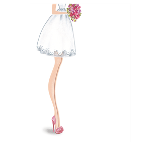 Short Wedding Dress Sticker