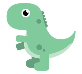Green T-Rex Dinosaur Sticker