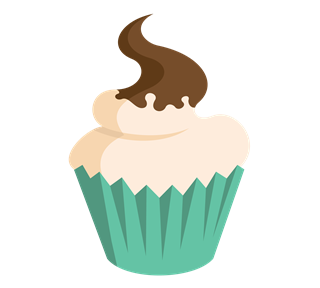Swirl Cupcake Sticker