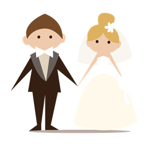 Wedding Couple 3 Sticker