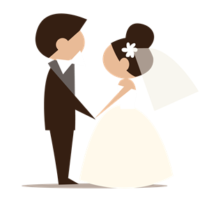 Wedding Couple 4 Sticker