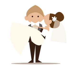 Wedding Couple 5 Sticker